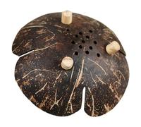 TOPBATHY 2pcs Natural Coconut Shell Soap Holder with Drainage Flower Shaped Wooden Soap Dish Tray for Bathroom Countertop Organizer and Jewelry Holder