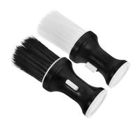 TOPBATHY 2pcs Neck Duster Barber Brushes with Ergonomic Non-slip Handle for Easy Hair Dusting and Cleaning Neck Face Ear After Haircut Professional Salon Barber Supplies