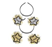 TOPBATHY 2pcs New Year 2027 Headband with Glitter Star Boppers for Party