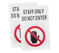TOPBATHY 2pcs No Entry Sign Plastic Warning Decal for Controlled Access Security Caution Label Weatherproof Safety Sign for Home Business Construction Sites and Industrial Zones
