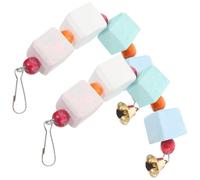 TOPBATHY 2pcs Parrot Mineral Molar Bird Chewing Attracts Attention Exercise Mineral Material Hanging String Can Be Hung in The Birdcage for Parrot Random Color