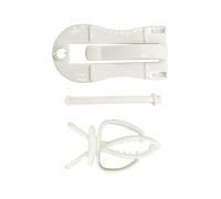 TOPBATHY 2pcs Parrot Vegetable Clips White Plastic Fixed Clamps for Bird Cage Handy Bird Food Holders to Enrich Living Environment and Securely Hold Fruits and Vegetables Style