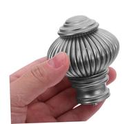 TOPBATHY 2pcs Plastic Curtain Rod Finials Replacement Ends for Poles Drapery Pole Caps for Living Bedroom Office Bathroom Sturdy Decorative Curtain Rod Accessories