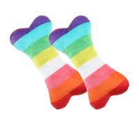 TOPBATHY 2pcs Plush Dog Interactive Multi-purpose Squeaky Chew for Puppies Small Dogs Sturdy Playing Pet Supplies