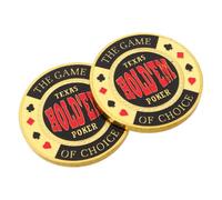TOPBATHY 2pcs Poker Card Guards Metal Card Protector Coin Accessories for Table Game Souvenir with Portable and Stable Design