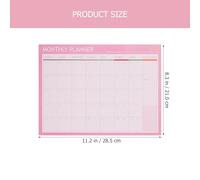 TOPBATHY 2pcs Portable Weekly Schedule Notepad in Pink, Paper Material, Easy to Write, for Staff and Students, Desktop Planning Pad for Organising Work and Study Tasks