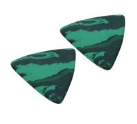 TOPBATHY 2Pcs Practical Green Gemstone Guitar Picks Ergonomic Fingertip Plectrums for Bass Acoustic Guitar Players Design for Bright Sound and Comfortable Playing