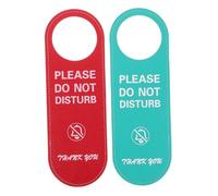 TOPBATHY 2pcs PU Leather Door Knob Hanging Sign Double-sided Privacy Door Sign for Office Hotel Meeting Rooms Please Do Not Disturb Welcome Please Knock Fits