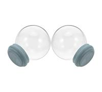 TOPBATHY 2pcs Refillable Glass Snow Globe Kit with Rubber Seal, Versatile Bell Jar Shape for DIY Crafts and Parties, Christmas Water Globe Display for Adults