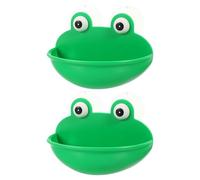 TOPBATHY 2pcs Reptile Rest Place Pet Rest Place with Automatically Let Water and Keep Clean and Dry Features Abs Material Fresh Look Design Frogs Pattern for Reptile Habitat and Home