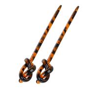 TOPBATHY 2pcs Retro Leopard Pattern Chinese Hair Sticks for Buns Vintage Hair Chopsticks for Women Elegant Decorative with Timeless Charm