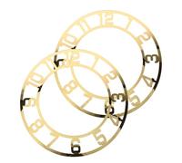 TOPBATHY 2pcs Round Acrylic Mirror Clock Face with Arab Numerals Scratch Resistant Resin Dial for DIY Crafts Lightweight Adhesive Backed Wall Clock Panels for Home and Office Decor