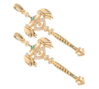 TOPBATHY 2Pcs Sagittarius Constellation Copper Pendants with Rhinestones for DIY Jewelry Making, Horoscope Charms for Bracelets, Necklaces Keychain Accessories