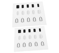 TOPBATHY 2Pcs Silicone Nail Art Mat Transparent Nail Practice Plate for DIY Manicure Salon Supplies Stamping Mat Table Protector for Techs