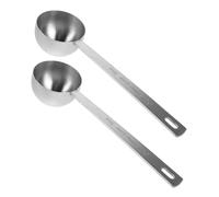 TOPBATHY 2pcs Stainless Steel Coffee Measuring Spoons Long Handle Espresso Scoop for Ground Coffee Beans Protein Powder Tea Sugar Precise Kitchen Baking Tool with Modern Design