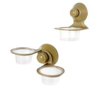 TOPBATHY 2pcs Suction Cup Reptile Feeder Worm Dish with Smooth Interior Surface Nonporous Abs Pp Material for Feeding Reptiles and Amphibians