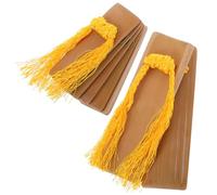 TOPBATHY 2pcs Traditional Chinese Kuaiban Clappers Handmade Bamboo Percussion Instruments for Folk Music Performance and Cultural Festival Accessories, Large and Small Sizes for Adult Use