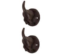 TOPBATHY 2pcs Vintage Cast Iron Doggy Butt Wall Hook Decorative Antique Coat Hooks for Wall Mounted Hat for Bathroom European Style Multi Functional