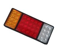 TOPBATHY 2pcs Waterproof LED Trailer Tail Lights with Illumination, Square Abs Rear Lamp for Truck and Lorry, Bright Running Lamp for Night Driving