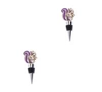 TOPBATHY 2pcs Wine Stopper Vacuum Squirrel Wine Bottle Stopper Alloy Bottle Plug Plug Topper