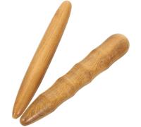TOPBATHY 2pcs Wood Massage Roller Stick Set for Acupuncture Points and Skin, Effective Massage Tool with Retro Traditional Shape, a Long Walk or Overwhelming Work Intensity