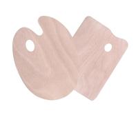 TOPBATHY 2pcs Wooden Oil Painting Pallet with Comfortable Grip Oval Square Mixing Trays for Watercolor Pigment Display Artist Color Mixing Board for Students and DIY Painters