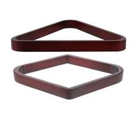 TOPBATHY 2Pcs Wooden Pool Triangle Rack and Rhombus Billiard Ball Frame Set - Solid Wood 9-Ball Triangle and Rhombus Rack for Pool Tables - Bar and Party Billiard Accessories