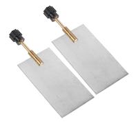 TOPBATHY 2pcs Zinc Electrode Strips with Red Binding Post for Physics Lab Experiment Tools, Modular Zinc Plate Electrodes to Enable Water Electrolysis Experiments in Class Activities
