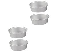 TOPBATHY 2sets Aluminum Alloy Baking Molds Non Stick Coating Ideal for Home Use 2pcs*2