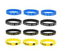 TOPBATHY 2sets Class of Silicone Wristbands Graduation Bracelets for Parties Comfortable Durable for Team Celebrations Easy to Wear Elevate Your Graduation Events 12pcs*2