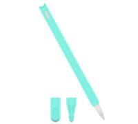 TOPBATHY 3 Pcs Silicone Protective Pouch and Nib Cover Set for Stylus Pen 360 Full Protection and Anti-lost Features, Suitable for Pencil Nib, Mint Green round Design