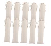 TOPBATHY 30 Pcs Linen Cotton Drawstring Bags for Straw Storage Reusable Pouches with Smooth Pull Cord Wear Resistant Multi Functional Organizers for Kitchen and Tabletidying Beige