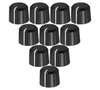 TOPBATHY 30pcs 20x16mm Plastic D-type Potentiometer Knobs Black White, Volume Tone Control Caps for Electric Guitar, Speaker, Mixer Board, Stereo Volume Control Accessory