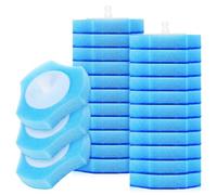 TOPBATHY 30Pcs Disposable Brush Refills Sponge Replacement Heads Flat Bottom for Toilet Sink Drain Cleaning Easy to Attach