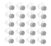 TOPBATHY 30pcs Mini Glass Bottles with Aluminum Screw Lids Transparent Vials for DIY Crafts Secure Airtight Sample Containers for Powders Lotions Travel Friendly Small Storage Jars
