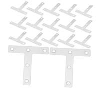 TOPBATHY 30pcs Stainless Steel T Shaped Corner Brackets Heavy Duty Furniture Connectors Angle Support for Cabinets Shelves Window Frames