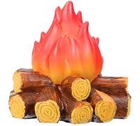 TOPBATHY 3D Flameless Fireplace Lamp Simulated Mini Campfire Lamp Led Battery Operated Flame Effect Light for Home Decor Table Bedroom Night Light Festive Party Decoration