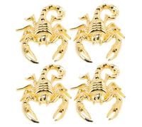 TOPBATHY 3d Metal Scorpion Car Stickers 4pcs Decorative Emblems Badges Set Gold Color Car Exterior Decals for Auto Body Decoration and Personalizing Vehicles