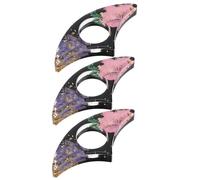 TOPBATHY 3pcs Book Page Thumb Spreader Thumb Holder for Reading 3x1.4 Inch Resin Flower Shape Creative Floral Design Ergonomic Design Reading Accessories for Book Lovers