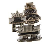 TOPBATHY 3pcs Brass Pagoda Statue for Zen Garden Decor Small Japanese Miniature Sculpture with Antique Design Indoor and Outdoor Asian Ornament for Meditation and Tranquil Spaces