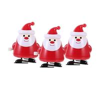 TOPBATHY 3pcs Christmas Themed Wind Up Santa Decorative Clockwork Fun Xmas Party Supplies Novelty Family Safe for All Ages