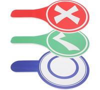 TOPBATHY 3pcs Classroom Voting Paddles Set Handheld Judging Boards Red Green Blue 20x30cm Foam Scorecards for Teacher Student Interaction and Classroom Event Supplies