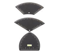 TOPBATHY 3Pcs Eyebrow Measuring Tool Set - Black Half-Circle, Fan Triangle Brow Positioning Rulers for Precise Eyebrow Mapping, Fast Shaping and Symmetrical Makeup Guiding Stencils for