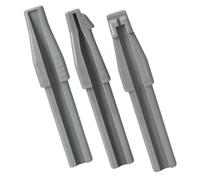 TOPBATHY 3pcs Eyebrow Pencil Sharpener Aid with Duckbill Design Plastic Makeup Sharpener Tool for Lip and Eye Pencils Easy and Efficient Sharpening Assistant in Grey