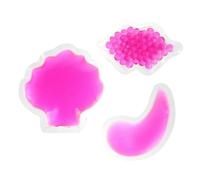 TOPBATHY 3pcs Gel Ice Pack Set for Facial, Eye and Lip Care - Cooling and Soothing Cold Compress Pads in Rose Red, Reusable Skincare Therapy for Sensitive Skin and Allergy Relief