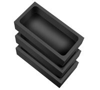 TOPBATHY 3pcs Graphite Crucible Mold for Melting High Temperature Resistant Graphite Ingot Mold for Petroleum Industry Furnace Casting Crucible