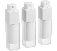 TOPBATHY 3Pcs Matte Frosted Vacuum Bottles Reusable Portable Cosmetic Containers Travel Sub Bottles for Lotion Serum Cream Skincare Essentials