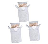 TOPBATHY 3pcs Metal Flowerpot Succulent Planter Modern Flowerpot for Desk Decor Home Planter Garden Ornaments