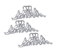 TOPBATHY 3pcs Metal Hair Claw Clip Alloy Shark Tooth Hair Clamp Irregular Design from Dust and Oily Smoke for Daily Use