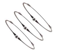TOPBATHY 3pcs Microwave Turntable Ring for Microwave Cooking, Round Plastic Rotating Plate Tray Holder with 14mm Rollers, Easy to Detach Replacement Accessory for Even Heating in Kitchen